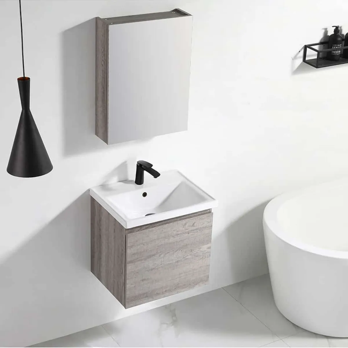 Nexus PVC Cabinet with Insert Basin 510mm (3 Colours) - view 3